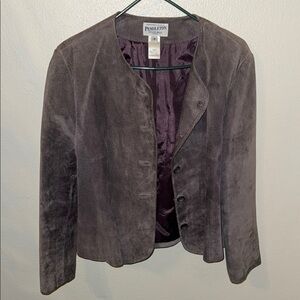 Pendleton Purple/Gray Blazer with Soft Suede Texture